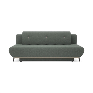 Villads sovesofa m/ magasin - Grøn stof - Sovemål: 150 x 200 cm.
